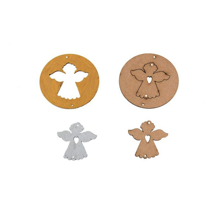 Yart Factory Mdf Xmas Duo Deco Angel Set 3p