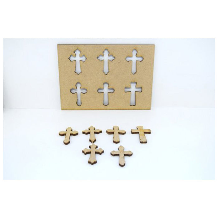 Yart Factory Mini Cross Embellishments-6 Designs