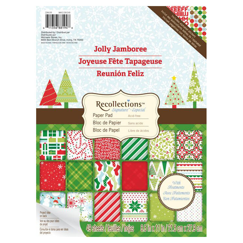 Die Cuts With A View 8.5x11 Premium Jolly Jamboree Paper Pad