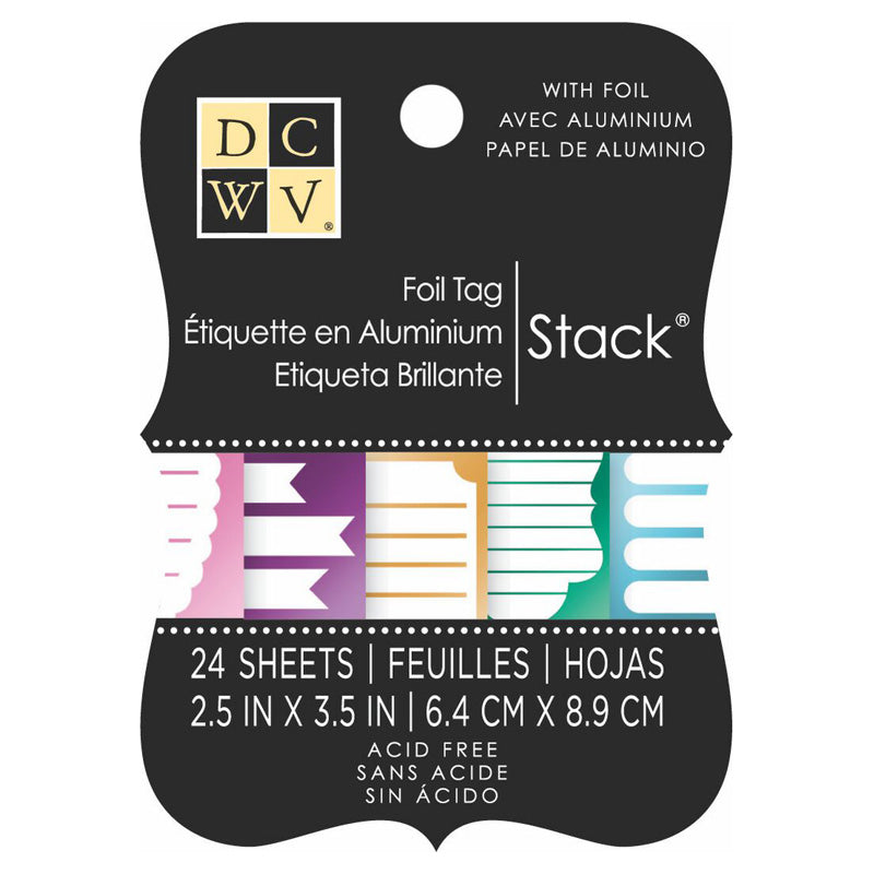 Die Cuts With A View 2x3 Foil Cardstock Tag Stack