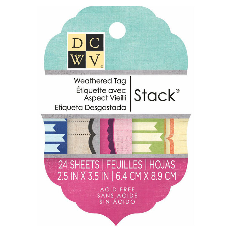 Die Cuts With A View 2x3 Weathered Tag Stack