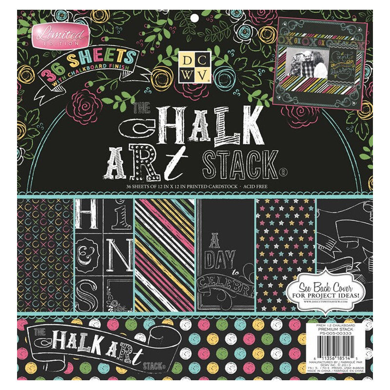 Die Cuts With A View Chalk Art Stack 12x12.5