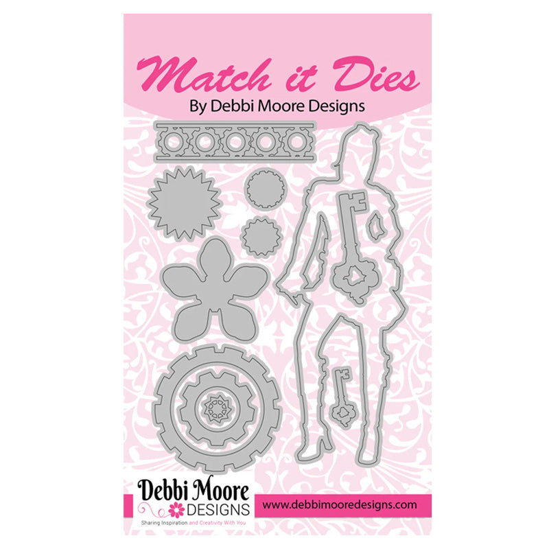 Debbi Moore Designs Match It Dies - Steam Punk Set 4