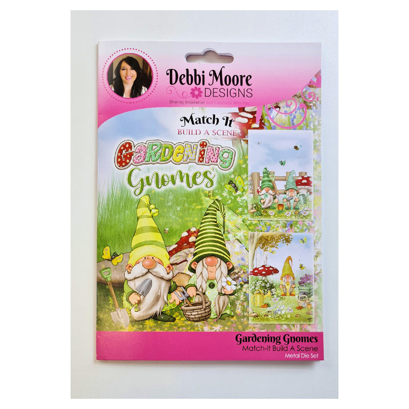 Debbi Moore Designs Gardening Gnomes Match It Die Set With Match It Forever Code