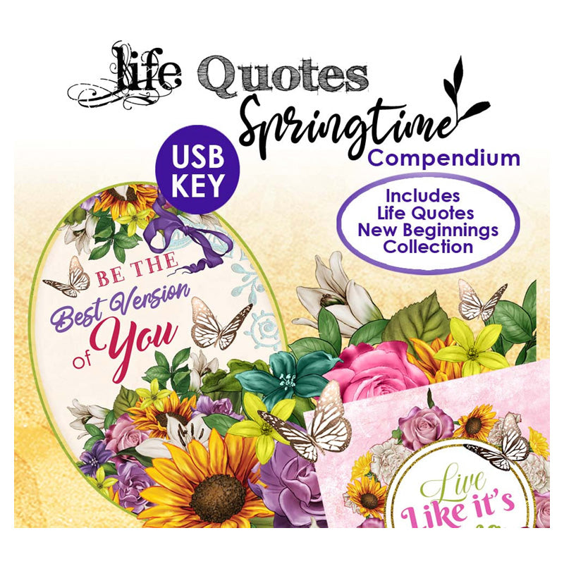 Debbi Moore Designs Life Quotes Crafting Compendium Usb Key Collection