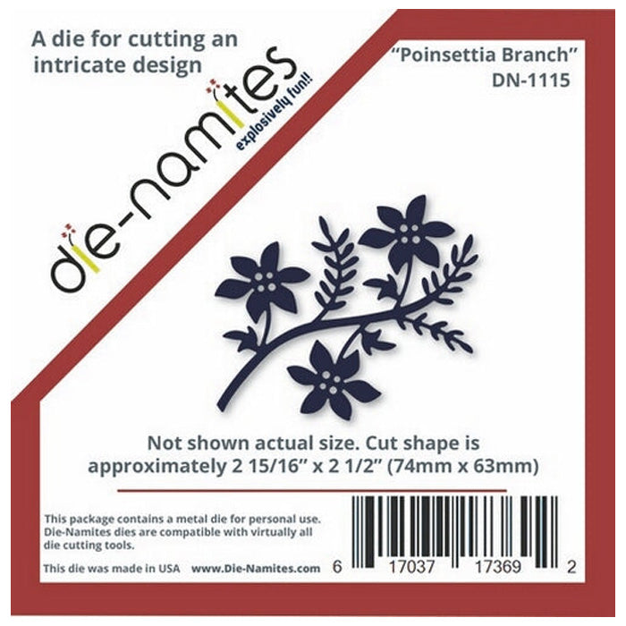 Die-Versions Die-namites Poinsettia Branch