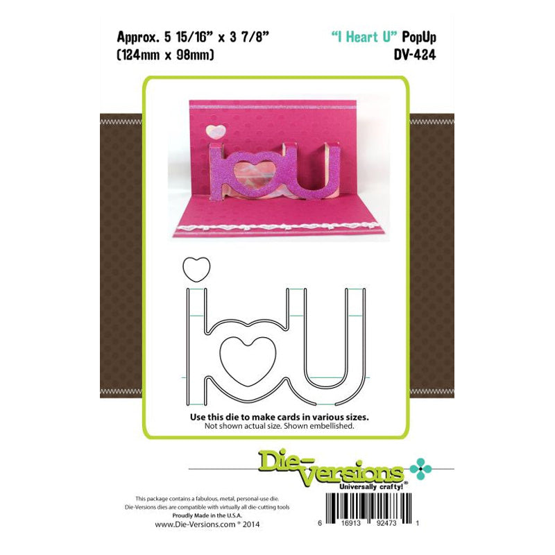 Die-Versions I Heart U Popup