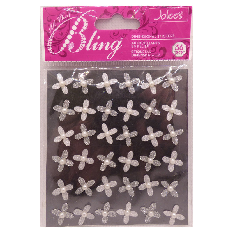 K&Company Bling Silver Mini Flowers