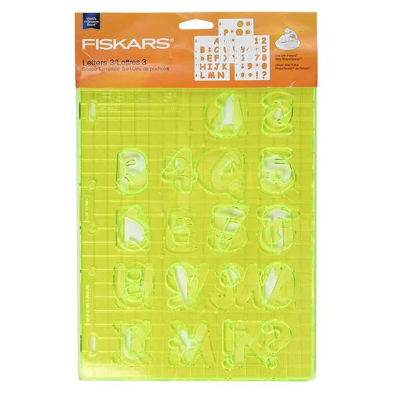 Fiskars Letters 3 Template Uppercase + Numbers - 3 Parts