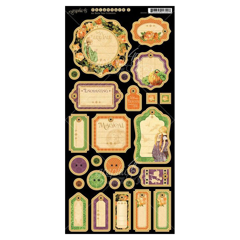 Graphic 45 An Eerie Tale Journaling Chipboard