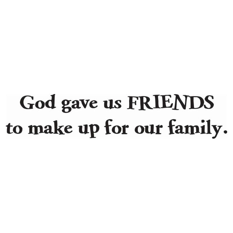 Hampton Art Wood Mounted Stamp Ha God Gave Friends