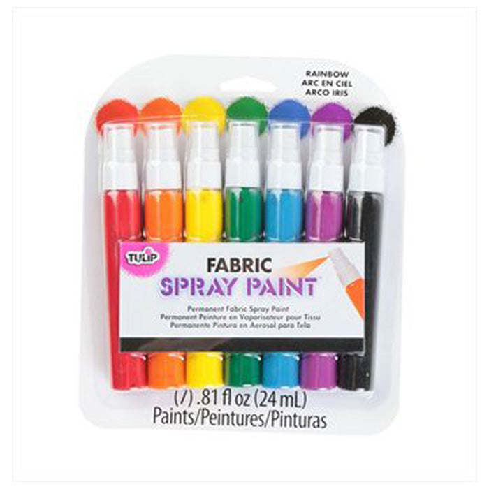 Tulip Rainbow Spray Mini Pump Fabric Paint 7 Pack