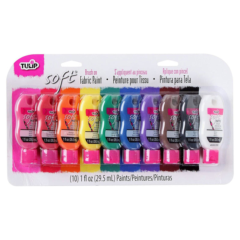 Tulip Rainbow Soft Fabric Paint 1oz - 10 Pack