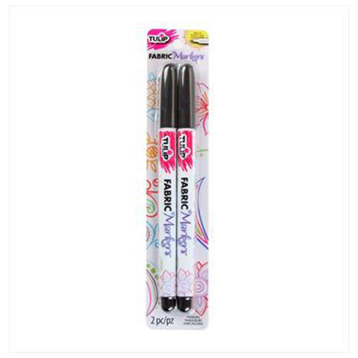 Tulip Fabric Markers Fine-tip Black 2 Pack