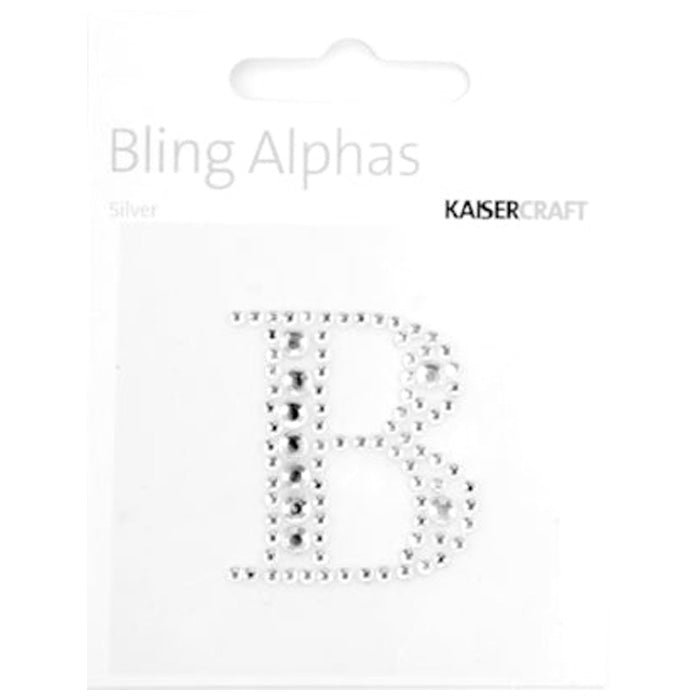 Kaisercraft Rhinestone Silver Letter B