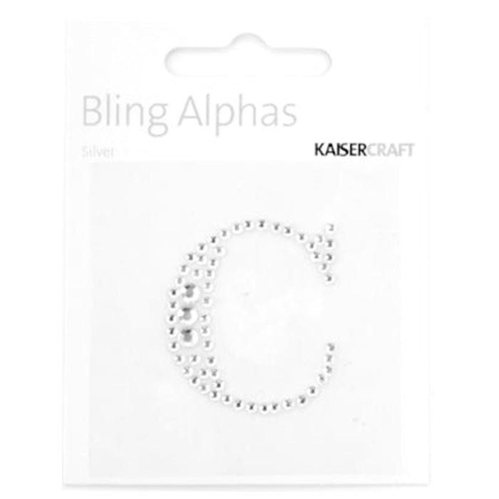 Kaisercraft Rhinestone Silver Letter C