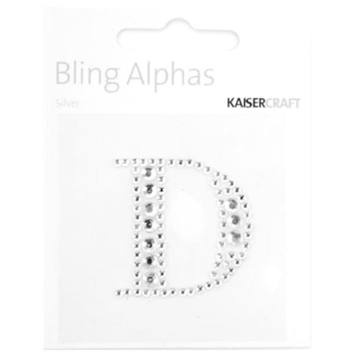 Kaisercraft Rhinestone Silver Letter D