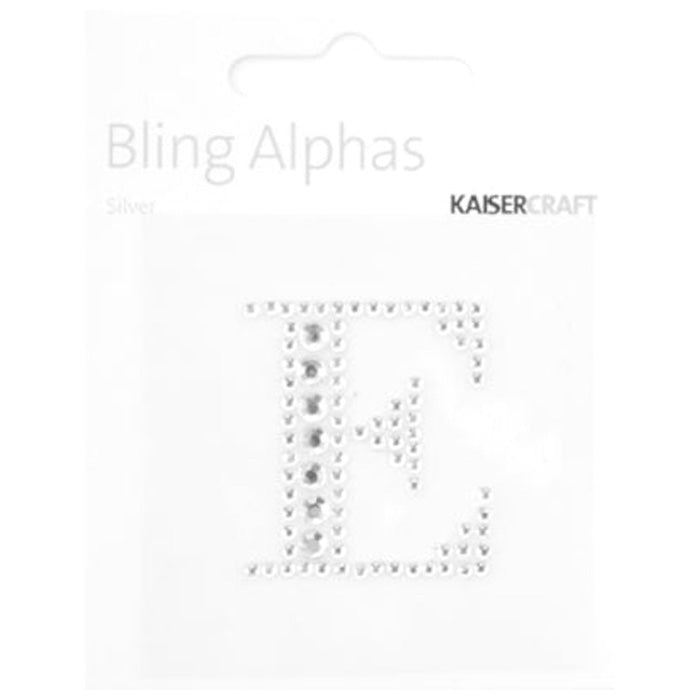 Kaisercraft Rhinestone Silver Letter E