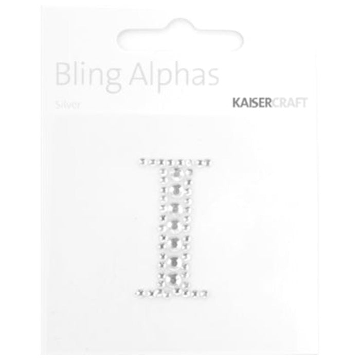 Kaisercraft Rhinestone Silver Letter I