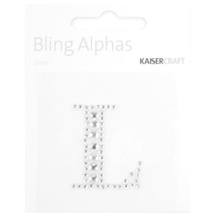 Kaisercraft Rhinestone Silver Letter L