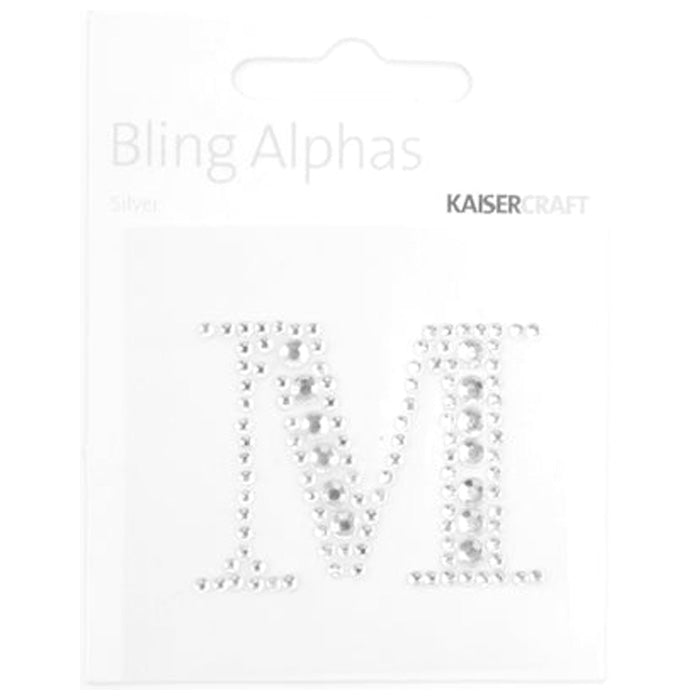 Kaisercraft Rhinestone Silver Letter M