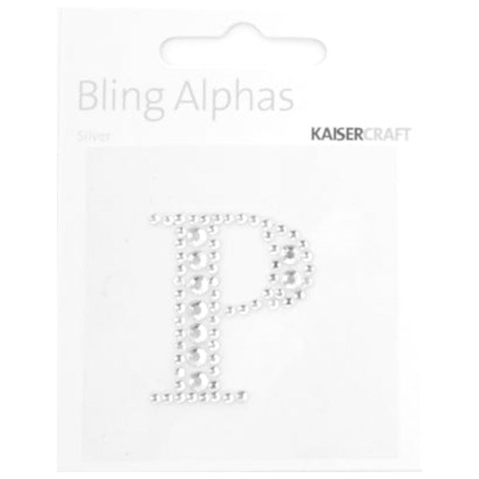 Kaisercraft Rhinestone Silver Letter P