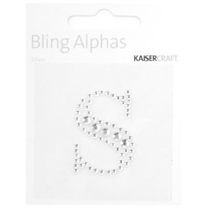 Kaisercraft Rhinestone Silver Letter S