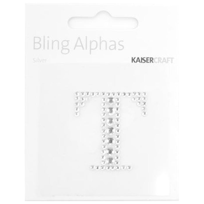 Kaisercraft Rhinestone Silver Letter T