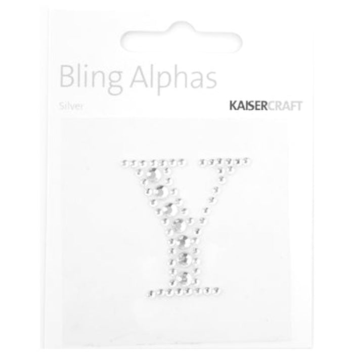 Kaisercraft Rhinestone Silver Letter Y