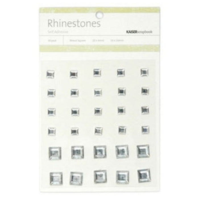 Kaisercraft Mx Square Rhinestones-silver
