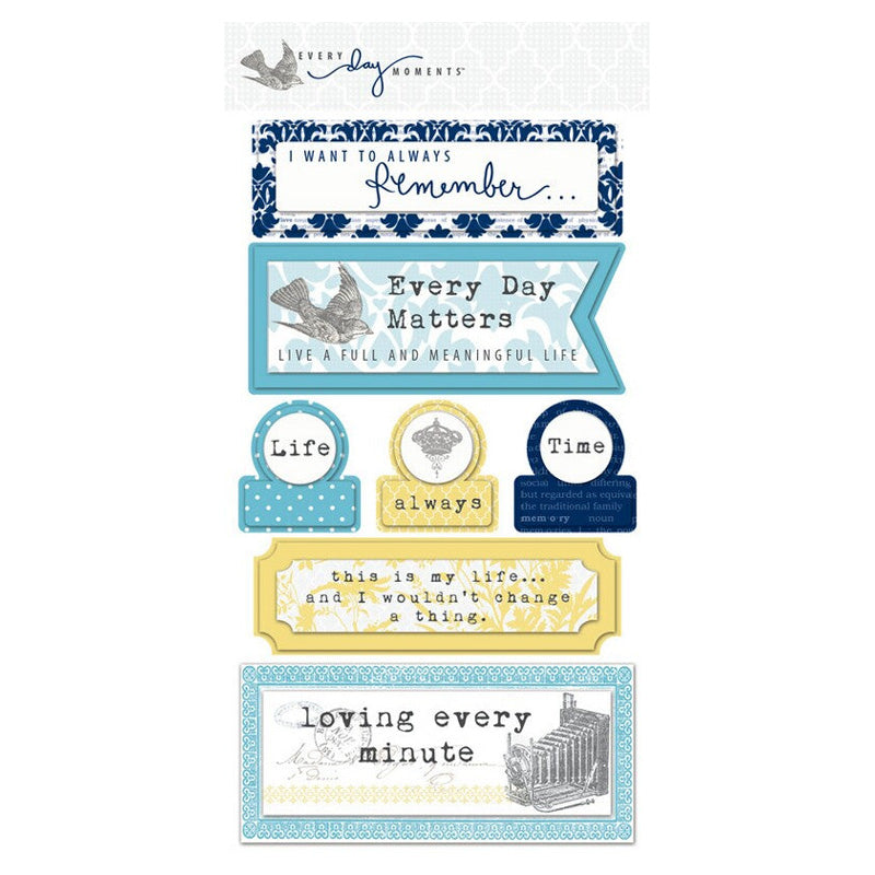 Teresa Collins Designs Everyday Moments Layered Stickers Singles