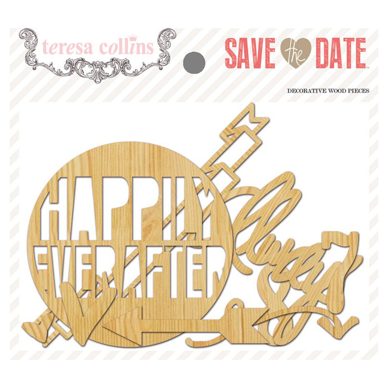 Teresa Collins Designs Save The Date Die Cut Wood