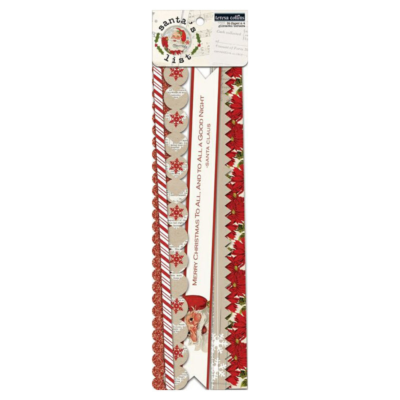 Teresa Collins Designs Santa's List Border Strips