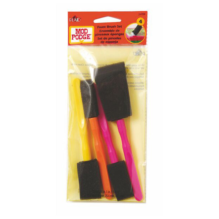 4piece Foam Brush Set