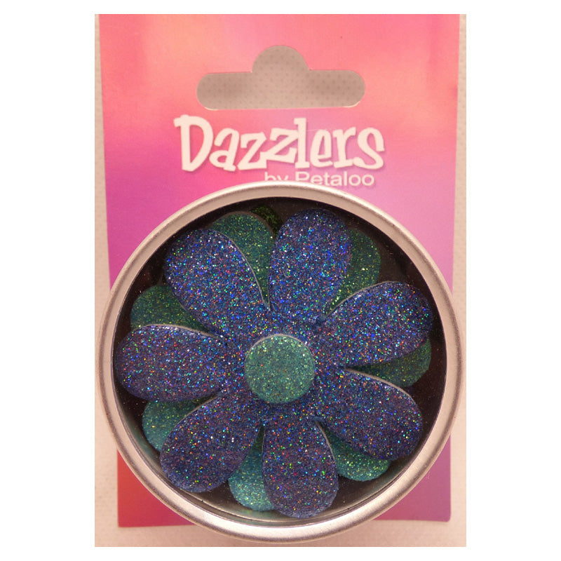 Petaloo Dazzlers - Large X 5 - Dark Blue/Light Blue/Green