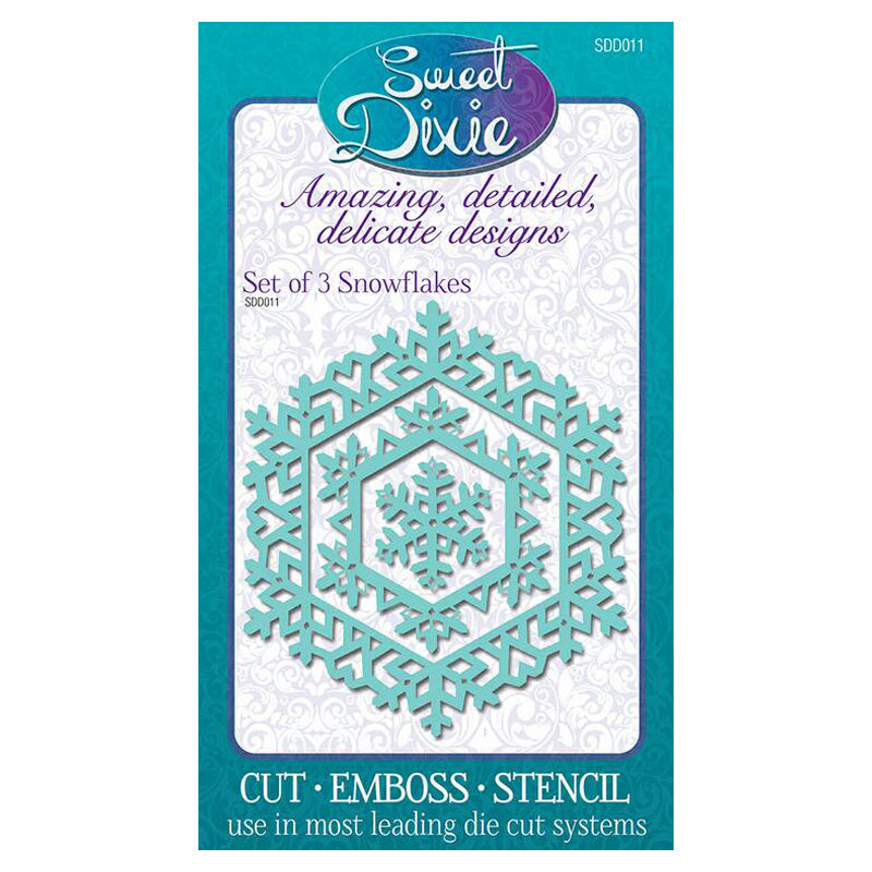 Set Of 3 Snowflakes Sweet Dixie Cutting Die