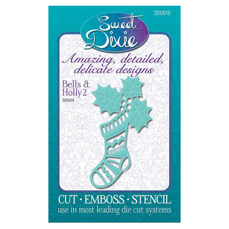 Stocking & Holly Sweet Dixie Cutting Die