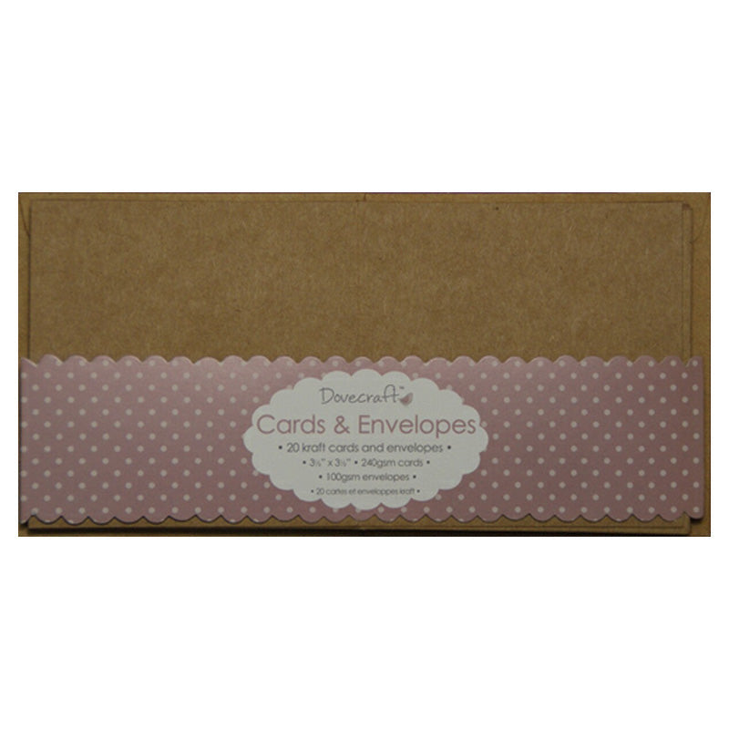 Trimcraft Mini Kraft Square Card & Envelopes