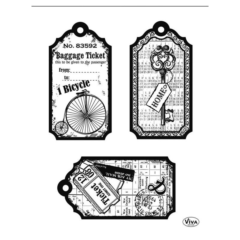 Viva Decor Silicone Stamp Tags-bicycle