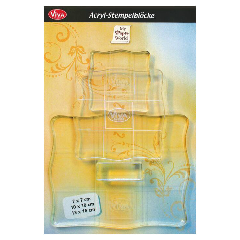 Viva Decor Acrylic Block Set 3 In Blister