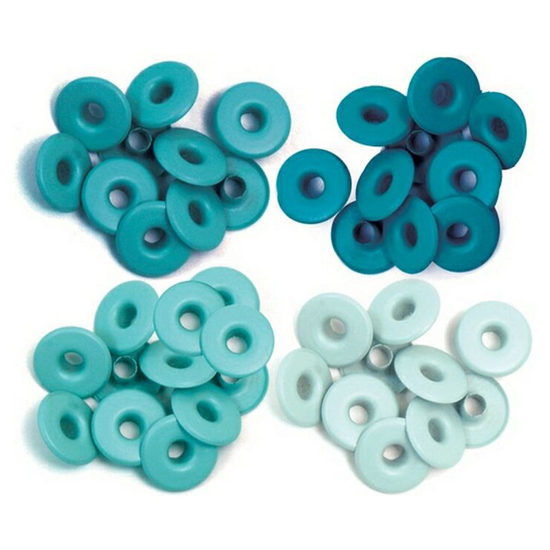 We R Memory Keepers Wide Eyelets - Aluminium Aqua