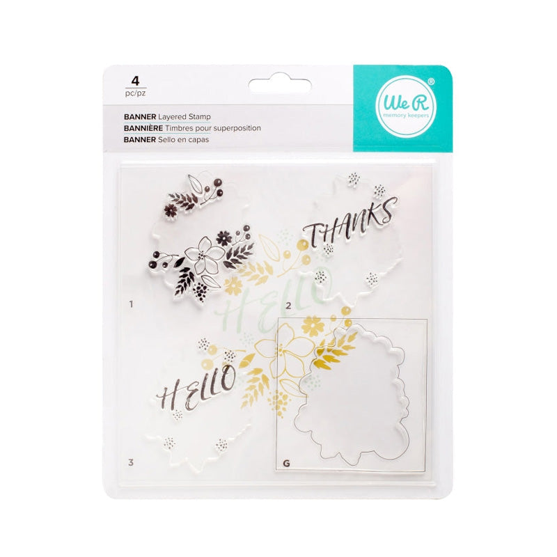 We R Memory Keepers Layered Stamp Banner (4 Piece)