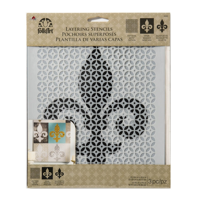 Fleur De Lis Stencil Folkart Home Decor