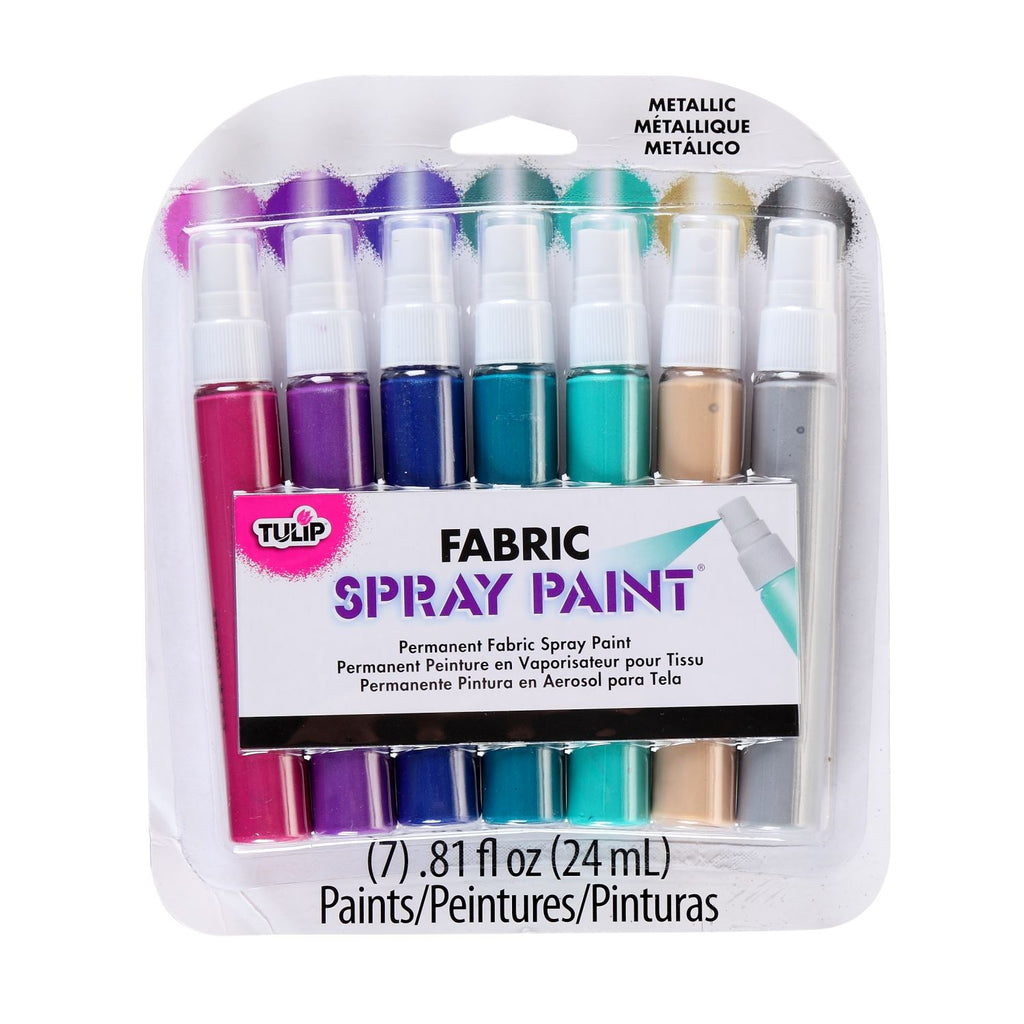 Tulip Metallic Mini Spray Fabric Paint 7 Pack