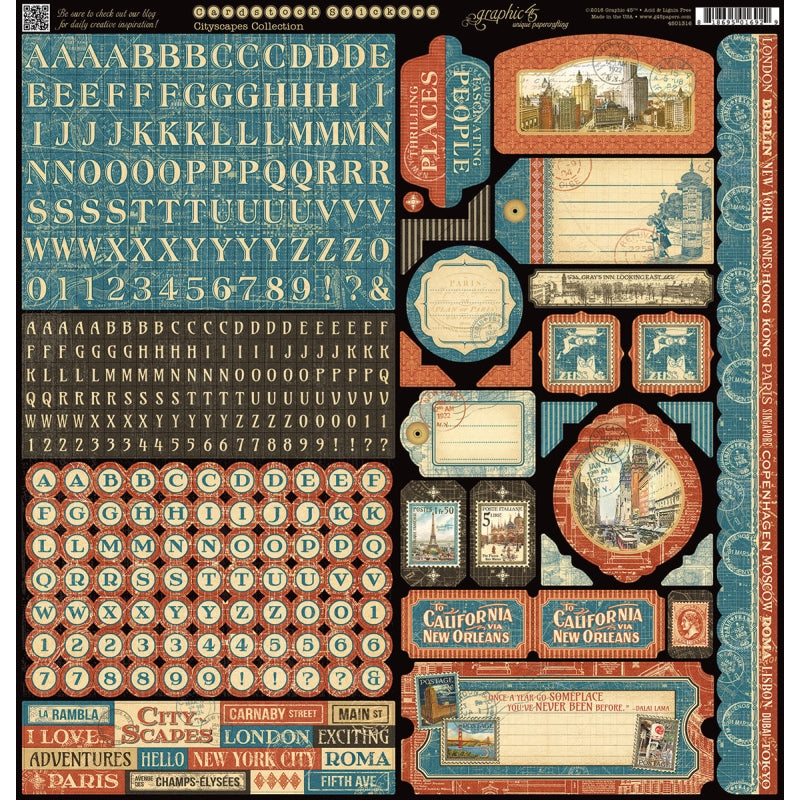 Graphic 45 Cityscapes Sticker