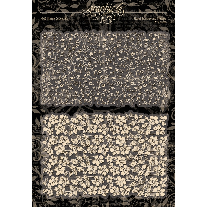 Graphic 45 G45 Floral Background Stamps