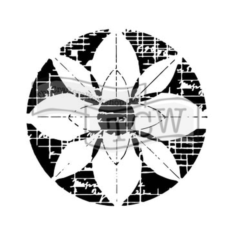 The Crafters Workshop 6x6 Stencil Flower Grid