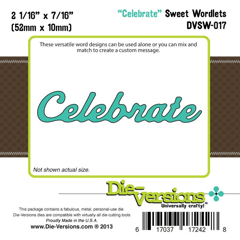 Die-Versions Sweet Wordlets - Celebrate