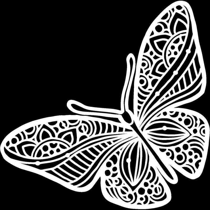 The Crafters Workshop 12x12 Stencil Joyous Butterfly