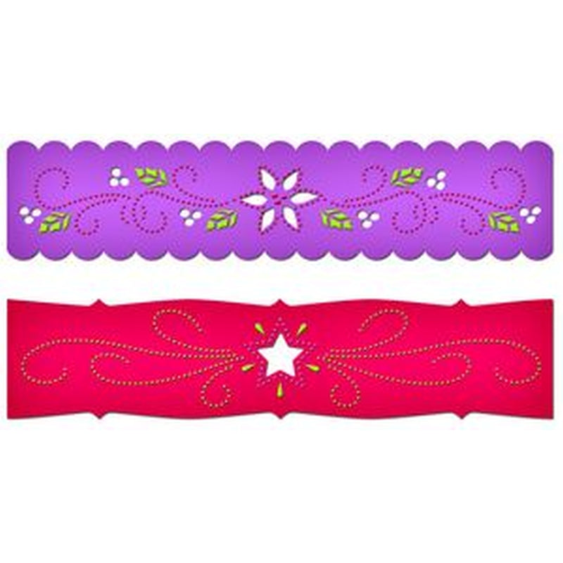 Spellbinders Poinsettia & Stars Border